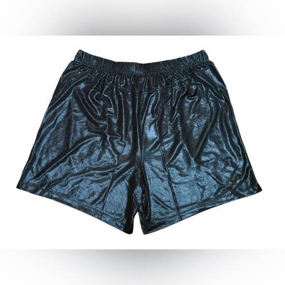 NEW Savage X Fenty Chain Reaction Metallic Black Basketball Shorts Streetwear L - Picture 7 of 14